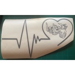 Aufkleber „Herztrike“ 30cm