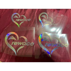 Rewaco im Herz Hologramm-Aufkleber