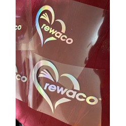 Rewaco im Herz Hologramm-Aufkleber